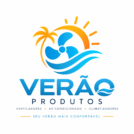 Logotipo da Clima Verão Intenso com desenho de sol e brisa.